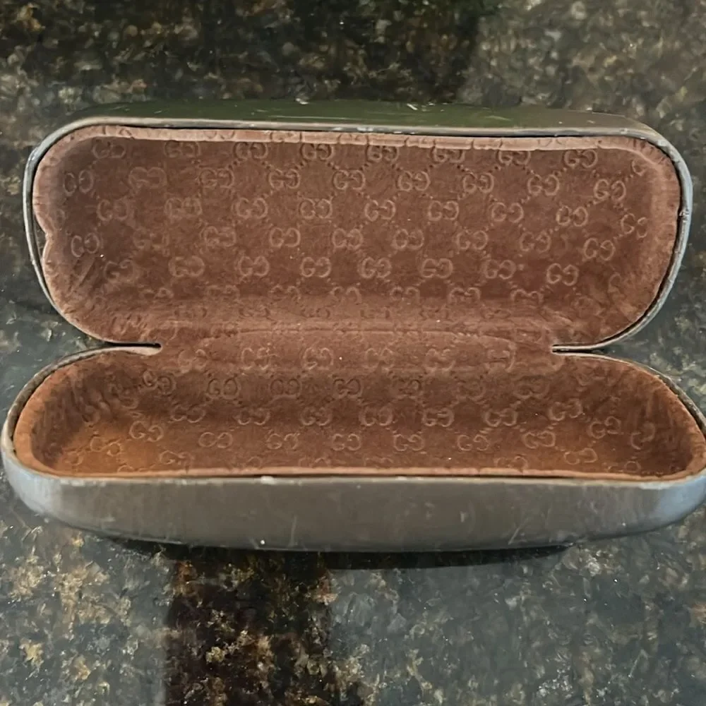 Gucci Hard Sunglasses Case - Authentic Brown Case